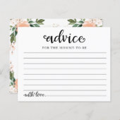 Fille Halloween Floral Baby shower cartes de conse (Devant / Derrière)