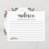 Fille Halloween Floral Baby shower cartes de conse (Devant / Derrière)