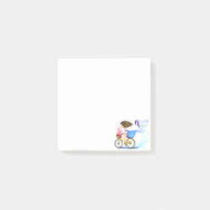 Fille heureuse avec le vélo Post-it® Notes