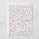 Fille Hot Air Balloon Bunny Baby Shower Invitation (Dos)