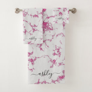 Fille Hot rose Magenta Parties scintillant Marbre