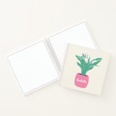 Fille Houseplant Carnet Lily de Paix avec le nom (Intérieur)