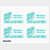 Fille id nom complet aqua pony cheval autocollant (Feuille)