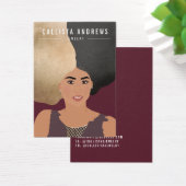 Fille Illustration de mode à l'oreille carte d'aff (Bureau)