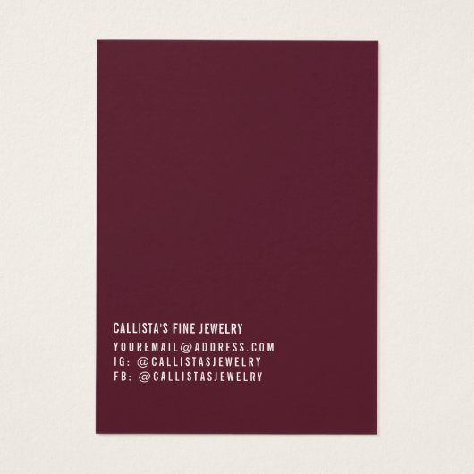 Fille Illustration de mode à l'oreille carte d'aff (Dos)