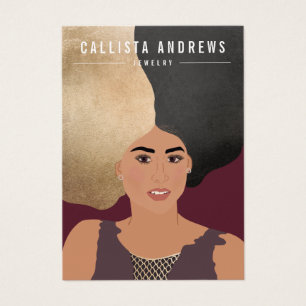 Fille Illustration de mode à l'oreille carte d'aff