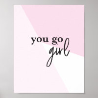 "Fille Inspiration Boss : 'Tu Vas Fille' Poster Im