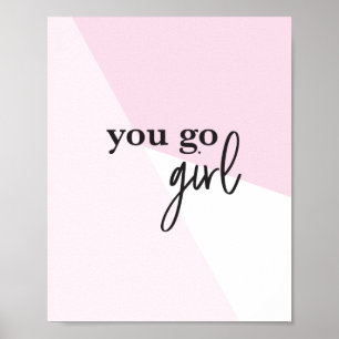 "Fille Inspiration Boss : 'Tu Vas Fille' Poster Im