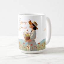 Fille Jardin Personnalisée Mug Floral Personnalisé