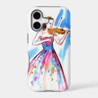 Fille jouant au violon coque iphone