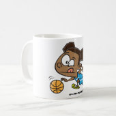 Fille Jouant Basketball Café Mug (Devant gauche)