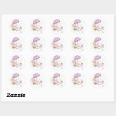 Fille - Jour à la plage Stickers (Feuille)