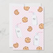Fille Lait et biscuits rose Invitation d'anniversa (Dos)