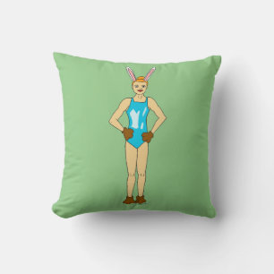 fille lapin oreiller