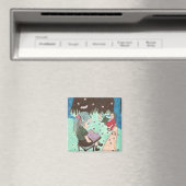 fille lecture nuit étoiles aimant (In Situ (Lave-vaisselle))