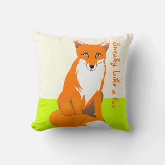 Fille Lime Sneaky comme un Coussin Fox Fox (Recto)