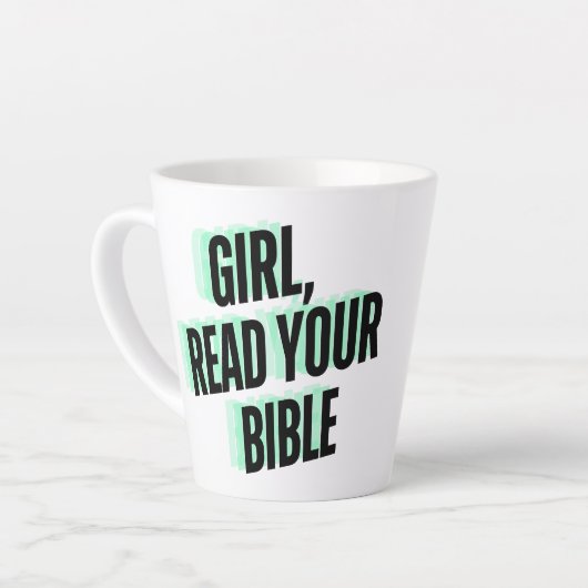 Fille, Lis Ta Bible Latte Mug (Angle gauche)