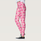Fille Lotus rose Fleur Flore Pattern Leggings (Gauche)
