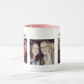 Fille mère Photo personnalisée Collage Mug (Centre)