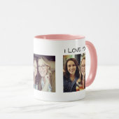 Fille mère Photo personnalisée Collage Mug (Devant droit)