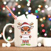 Fille mignonne Bébé Reindeer Mug