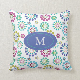 Fille moderne coloré vert roseJeter Coussin