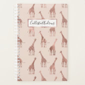 Fille moderne Rose Or Blush Giraffes rose (Devant)