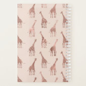 Fille moderne Rose Or Blush Giraffes rose (Dos)