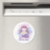 Fille Namaste Yoga Magnet (In Situ (Lave-vaisselle))