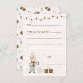 Fille Noël Merci note, remplir la carte (Devant / Derrière)