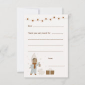 Fille Noël Merci note, remplir la carte (Devant)