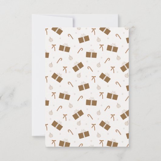 Fille Noël Merci note, remplir la carte (Dos)