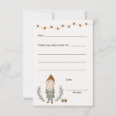 Fille Noël Merci note, remplir la carte (Devant)