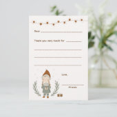 Fille Noël Merci note, remplir la carte (Debout devant)