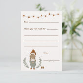 Fille Noël Merci note, remplir la carte (Debout devant)