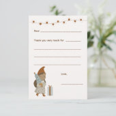 Fille Noël Merci note, remplir la carte (Debout devant)