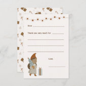 Fille Noël Merci note, remplir la carte (Devant / Derrière)