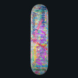 Fille Nom Collage Skateboard avec Fleurs<br><div class="desc">Ce skateboard présente un design amusant de fleurs avec un arrière - plan bleu et un collage de n'importe quel nom. Grand cadeau pour une fille qui fait du skateboard. Le design est personnalisé pour vous permettre de le customiser en changeant le nom à tout ce que vous voulez.</div>