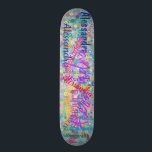 Fille Nom Collage Skateboard avec Fleurs<br><div class="desc">Ce skateboard présente un design amusant de fleurs avec un arrière - plan bleu et un collage de n'importe quel nom. Grand cadeau pour une fille qui fait du skateboard. Le design est personnalisé pour vous permettre de le customiser en changeant le nom à tout ce que vous voulez.</div>