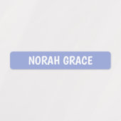 Fille nom étiquette étanche, sirène couleurs de l' (Design 1)