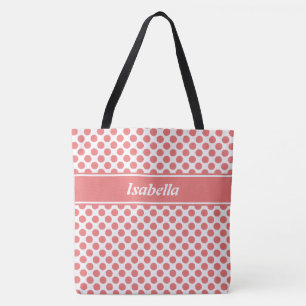 Fille nommée Sac fourre-tout Pointe Rose & Blanc P