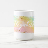 Fille Pastel Aquarelle arc-en-ciel Mug café person (Centre)