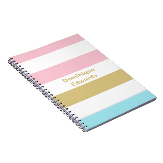 Fille Pastel Stripes Carnet (Côté Droit)
