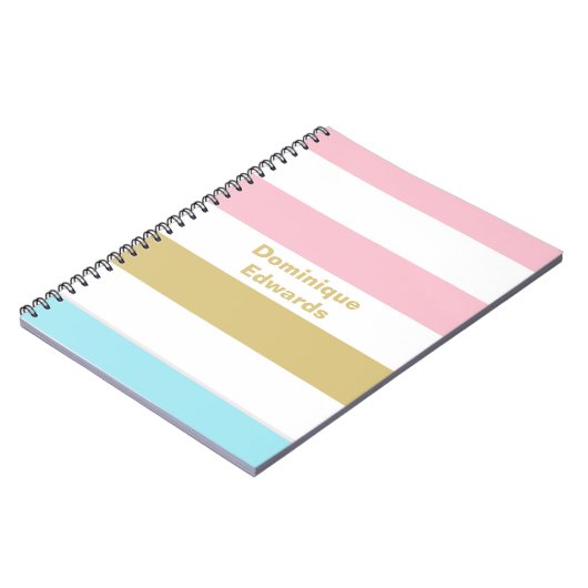 Fille Pastel Stripes Carnet (Côté gauche)