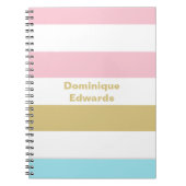 Fille Pastel Stripes Carnet (Devant)