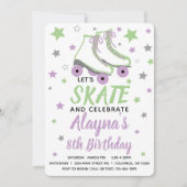 Fille Patinage Invitation de fête d'anniversaire (Devant)