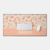 Fille pêche Coquette occidentale Shabby Chic Monog (Clavier et souris)