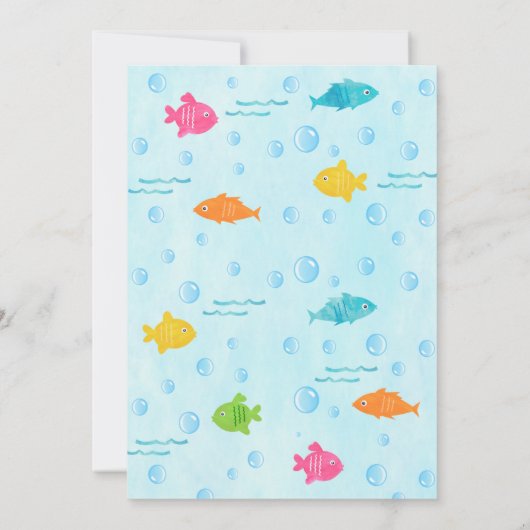 Fille Pêche Invitations Anniversaire 2e 3e 4e (Dos)