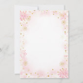 Fille Penguin Hiver Flocon de neige Invitation Ann (Dos)