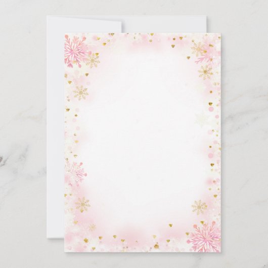 Fille Penguin Hiver Flocon de neige Invitation Ann (Dos)